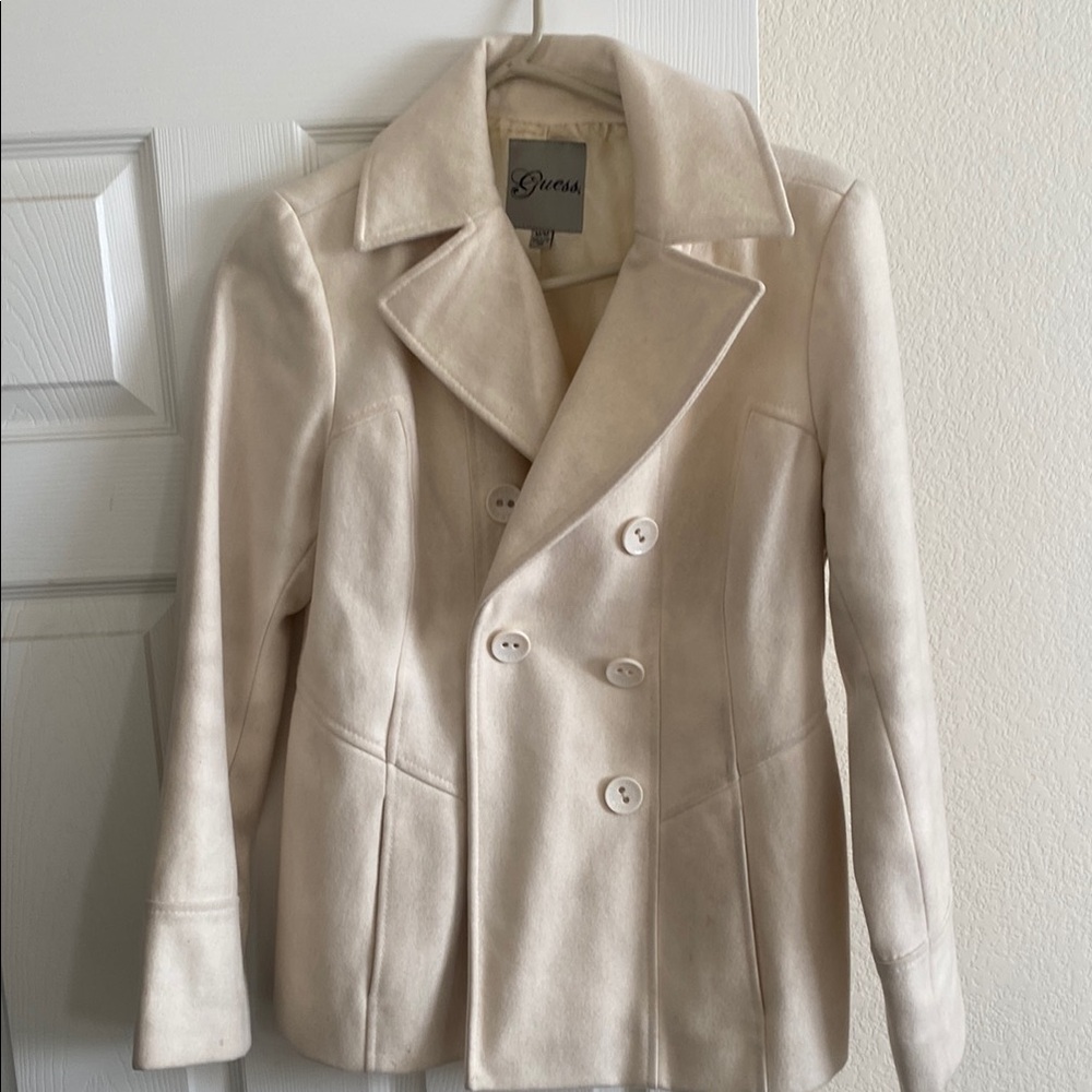 Guess Women's Cream Peacoat